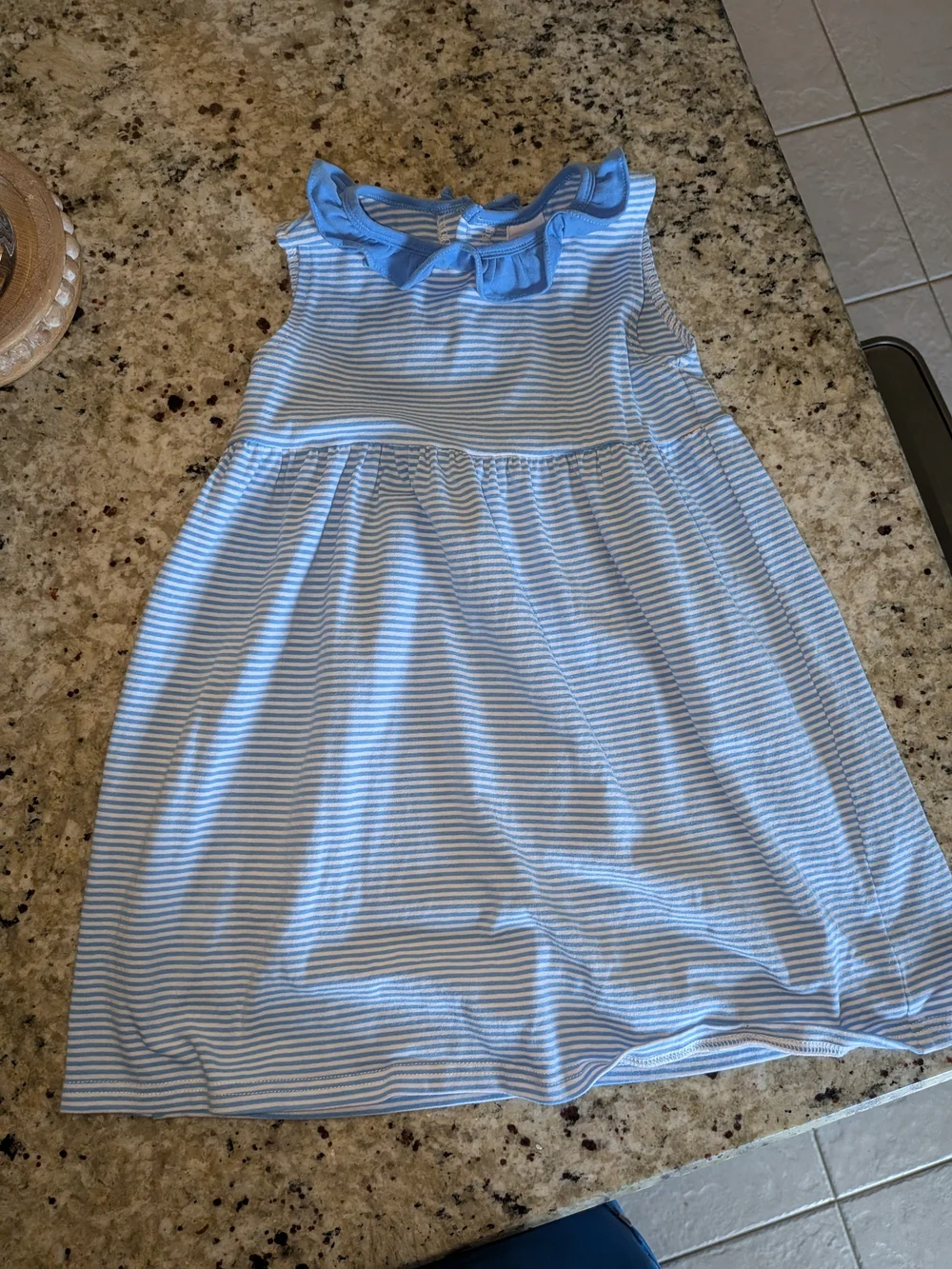 Blue and White Striped Women's Skirt